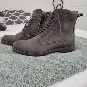 Boots worn once kind of look grayish brown